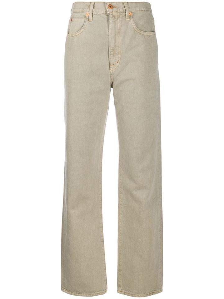 Slvrlake High Rise London Trousers - Green