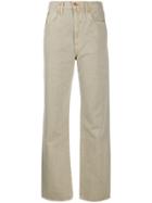 Slvrlake High Rise London Trousers - Green