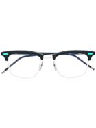 Thom Browne Eyewear Square Shaped Glasses - Black