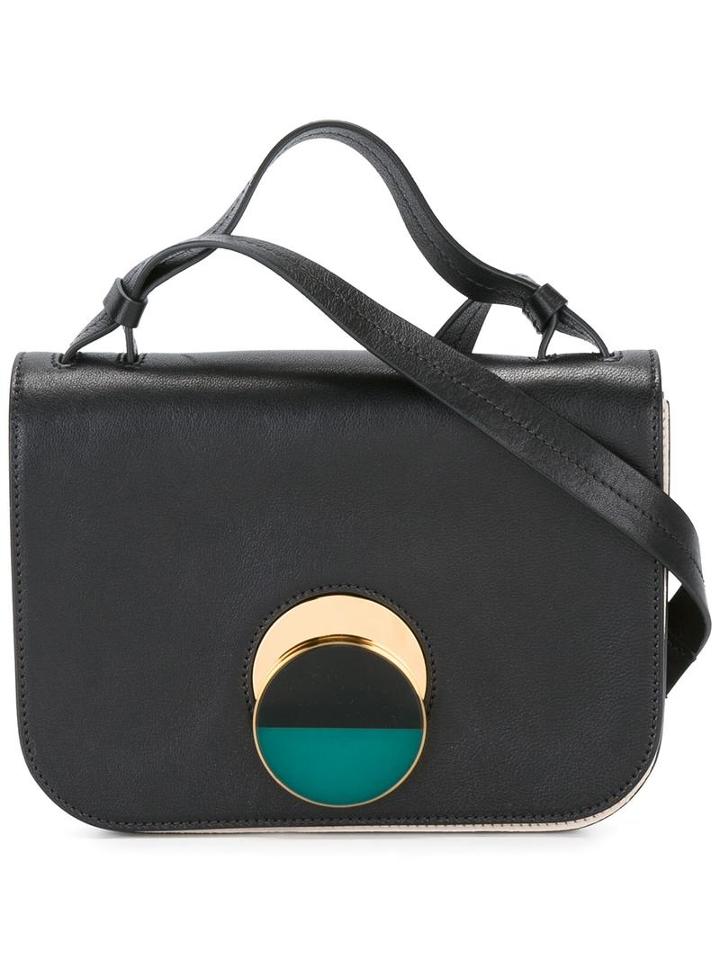 Marni Pois Shoulder Bag, Women's, Black, Sheep Skin/shearling