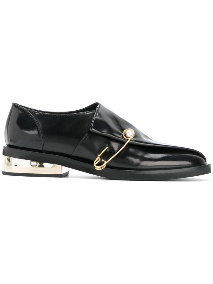 Coliac Safety Pin Loafers - Black