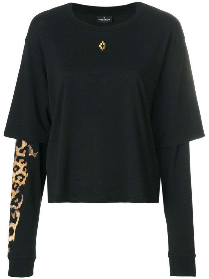 Marcelo Burlon County Of Milan Leopard Print Layered Sweatshirt -