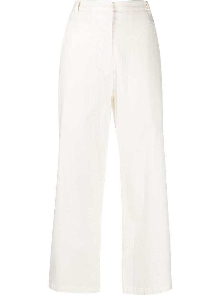 Kristensen Du Nord High-waisted Cropped Trousers - White
