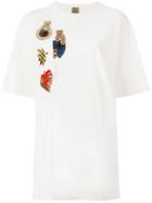 Mr & Mrs Italy Patches Oversized T-shirt - White