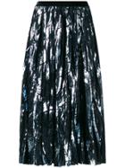 Guardaroba Metallic Pleated Skirt - Blue