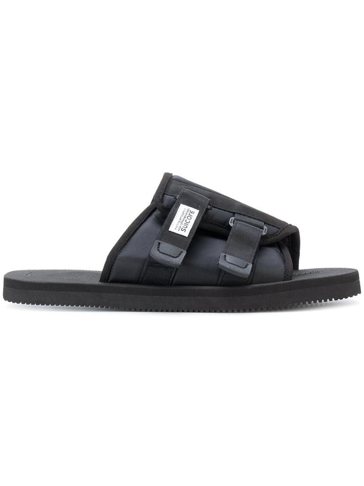 Suicoke Buckle Detail Slides - Black