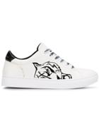 Plein Sport Low-top Tiger Logo Sneakers - White
