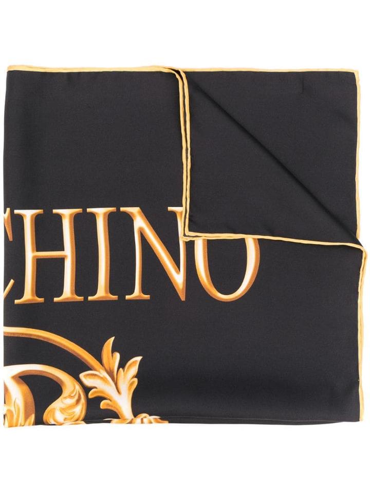 Moschino Question Mark Logo Scarf - Black