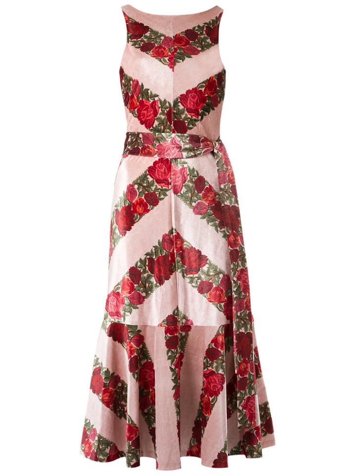 Cecilia Prado - Floral Print Dress - Women - Acrylic/lurex/viscose - M, Red, Acrylic/lurex/viscose