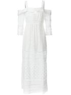 Self-portrait Long Sleeved Off Shoulder Maxi Dress