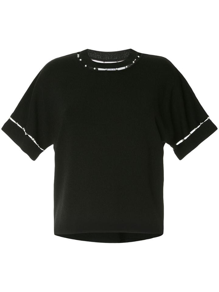Le Ciel Bleu Pearl-embellished Sweater - Black