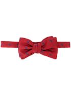 Alexander Mcqueen Skull And Polka Dot Bow Tie - Red