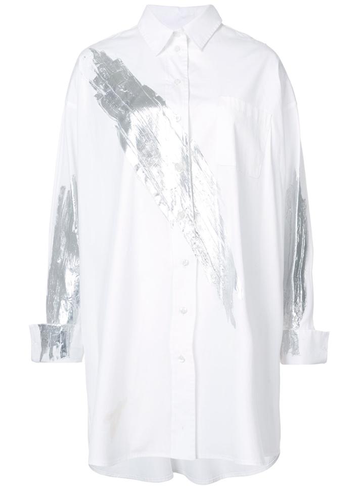Oscar De La Renta Smudged Tunic Shirt - White