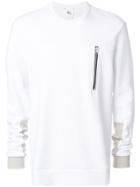 Lost & Found Rooms Zip Pocket Sweatshirt - White