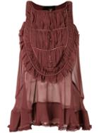 Andrea Bogosian - Silk Top - Women - Silk - M, Red, Silk