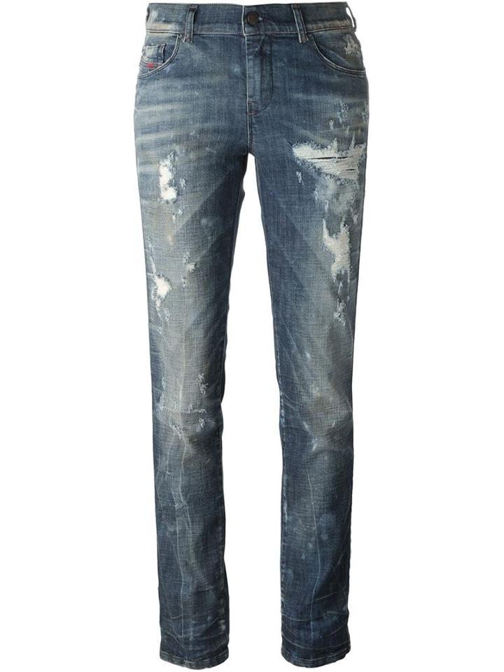 Diesel Sandy Jeans, Women's, Size: 25/32, Blue, Cotton/spandex/elastane