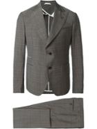 Al Duca D'aosta 1902 Grid Effect Two Piece Slim Business Suit