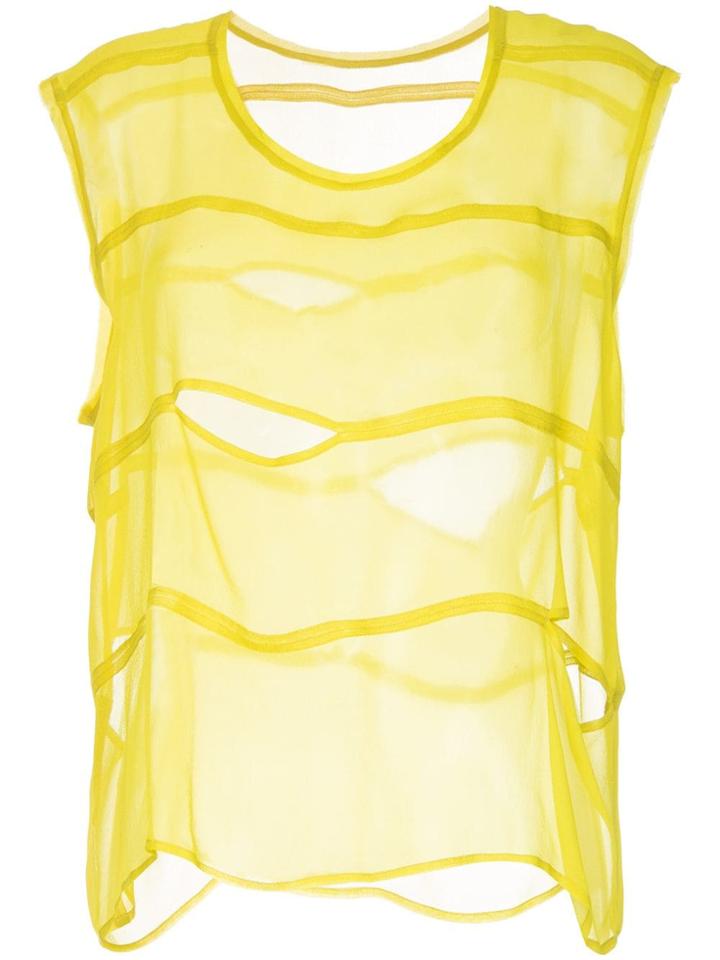 Taylor Split Sector Tank Top - Yellow & Orange