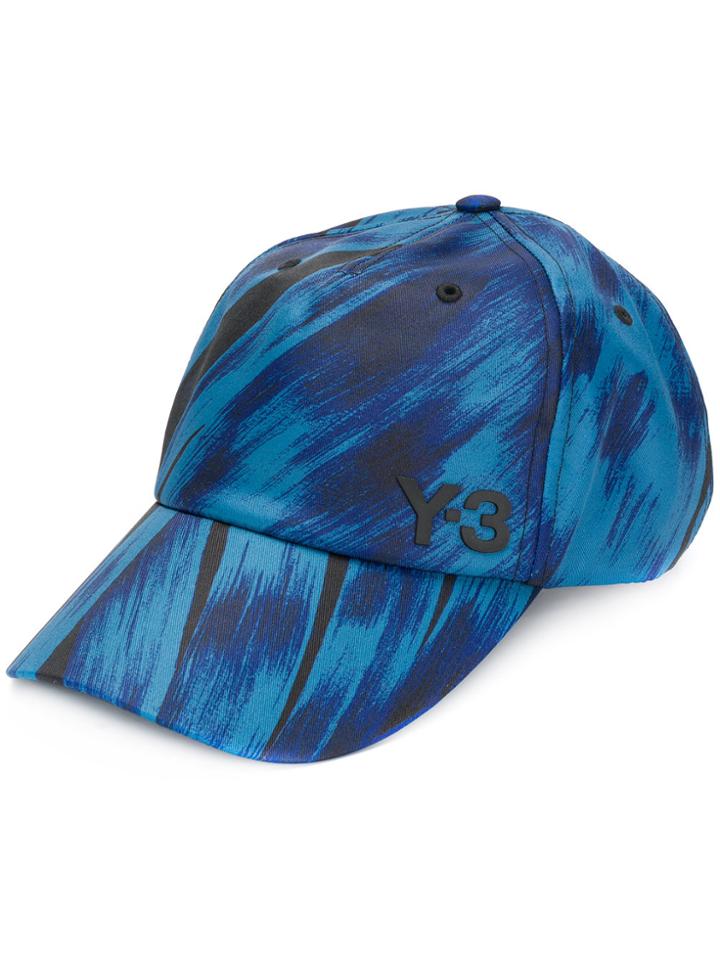 Y-3 Jungle Palm Print Cap - Blue