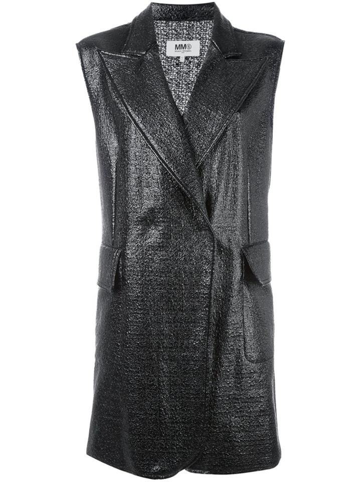 Mm6 Maison Margiela Sleeveless Coat - Black