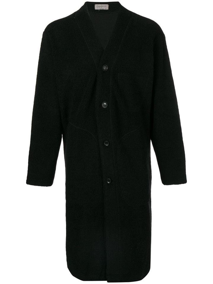 Yohji Yamamoto Long Knitted Coat - Black