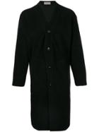 Yohji Yamamoto Long Knitted Coat - Black