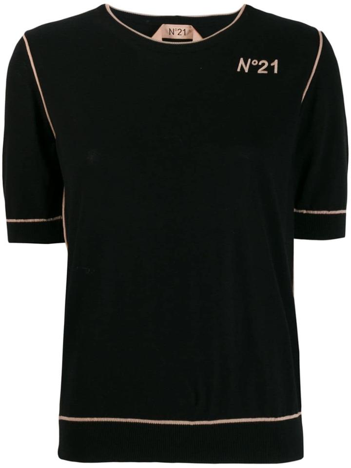Nº21 Logo Knit Top - Black