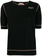 Nº21 Logo Knit Top - Black