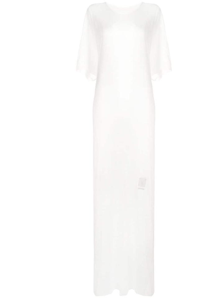 Rick Owens Drkshdw Oversized T-shirt Maxi Dress - White