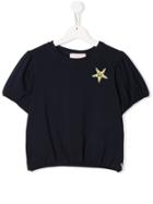 Mariuccia Milano Kids Teen Embellished Star Top - Blue
