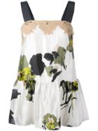 Twin-set - Printed Sun Top - Women - Cotton/polyester/viscose - 42, White, Cotton/polyester/viscose