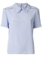 Red Valentino Ruched Trim Blouse - Blue