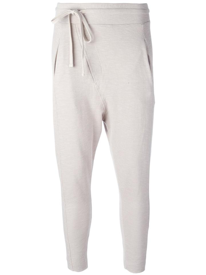 Thom Krom - Asymmetric Track Pants - Women - Cotton - L, Nude/neutrals, Cotton