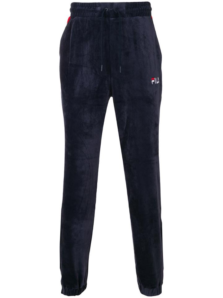 Fila Dax Velour Track Pants - Blue