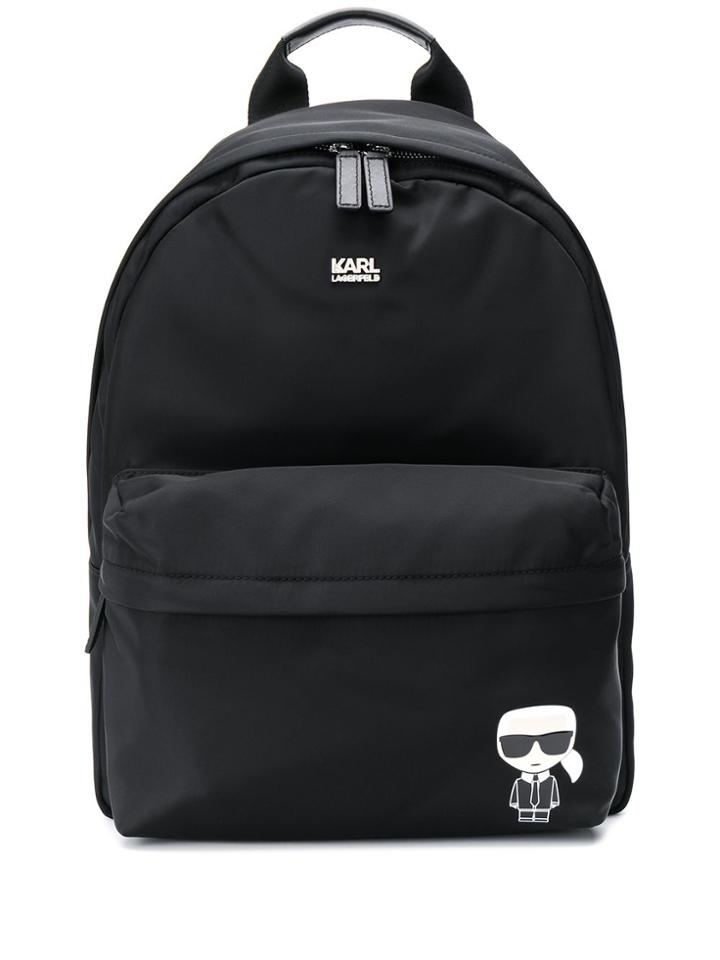 Karl Lagerfeld Karl Motif Logo Backpack - Black