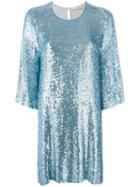Amen Sequin Embellished Dress, Women's, Size: 42, Blue, Viscose/pvc