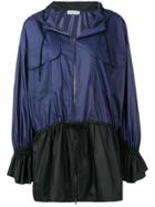 Sonia Rykiel Two-tone Hooded Coat - Blue