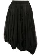 Rundholz Asymmetric Tulle Skirt - Black