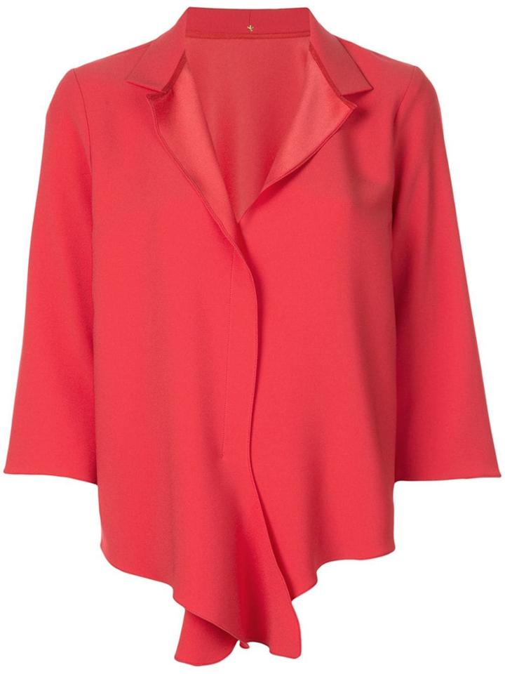Peter Cohen Crepe Asymmetric Blouse - Pink