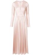 Gabriela Hearst V-neck Flared Dress - Pink & Purple