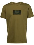 Oamc Quote Print T-shirt, Men's, Size: Xxl, Green, Cotton