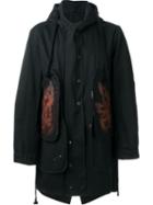Faith Connexion Reversible Long Tag Parka, Men's, Size: M, Black, Cotton