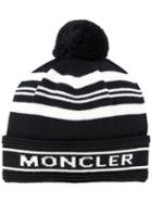 Moncler - Pom Pom Beanie - Men - Virgin Wool - One Size, Black, Virgin Wool