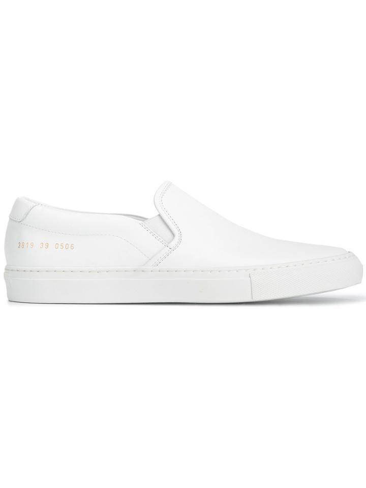 Common Projects White Leather Slip-on Sneakers