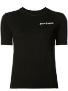 Palm Angels Logo Print Knitted Top - Black