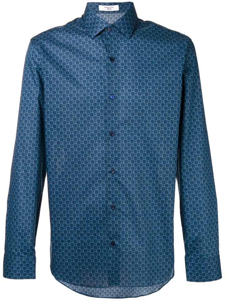 Fashion Clinic Timeless Chain Print Shirt - Blue