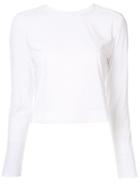 The Upside Cropped Jersey Top - White