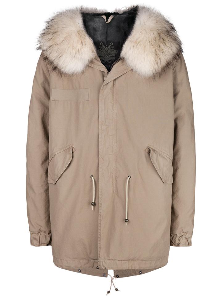 Mr & Mrs Italy Hooded Parka Coat - Nude & Neutrals