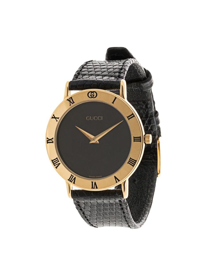 Gucci Pre-owned 3000 2 M Quartz Wrist Watch - Black