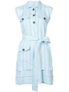 Derek Lam 10 Crosby Sleeveless Utility Dress - Blue